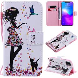 Petals and Cats PU Leather Wallet Case for iPhone 11 (6.1 inch)