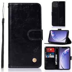 Luxury Retro Leather Wallet Case for iPhone 11 (6.1 inch) - Black