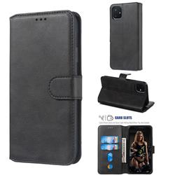 Retro Calf Matte Leather Wallet Phone Case for iPhone 11 (6.1 inch) - Black