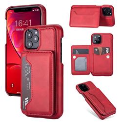Luxury Magnetic Double Buckle Leather Phone Case for iPhone 11 (6.1 inch) - Red