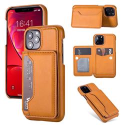 Luxury Magnetic Double Buckle Leather Phone Case for iPhone 11 (6.1 inch) - Brown
