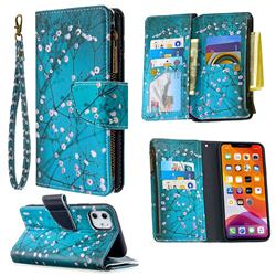 Blue Plum Binfen Color BF03 Retro Zipper Leather Wallet Phone Case for iPhone 11 (6.1 inch)