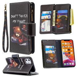 Chainsaw Bear Binfen Color BF03 Retro Zipper Leather Wallet Phone Case for iPhone 11 (6.1 inch)