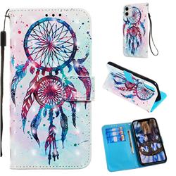 ColorDrops Wind Chimes 3D Painted Leather Wallet Case for iPhone 11 (6.1 inch)
