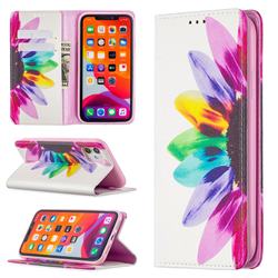 Sun Flower Slim Magnetic Attraction Wallet Flip Cover for iPhone 11 (6.1 inch)