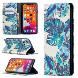 Blue Leaf Slim Magnetic Attraction Wallet Flip Cover for iPhone 11 (6.1 inch)