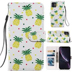 Pineapple Smooth Leather Phone Wallet Case for iPhone 11 (6.1 inch)