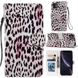 Leopard Smooth Leather Phone Wallet Case for iPhone 11 (6.1 inch)