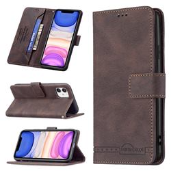 Binfen Color RFID Blocking Leather Wallet Case for iPhone 11 (6.1 inch) - Brown