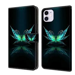 Reflection Butterfly Crystal PU Leather Protective Wallet Case Cover for iPhone 11 (6.1 inch)