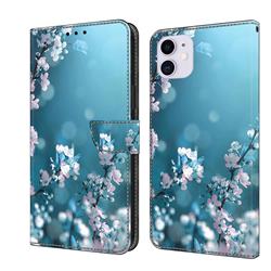 Plum Blossom Crystal PU Leather Protective Wallet Case Cover for iPhone 11 (6.1 inch)