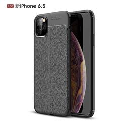Luxury Auto Focus Litchi Texture Silicone TPU Back Cover for iPhone 11 Pro Max (6.5 inch) - Black