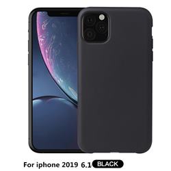 Howmak Slim Liquid Silicone Rubber Shockproof Phone Case Cover for iPhone 11 Pro Max (6.5 inch) - Black