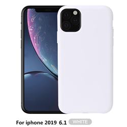 Howmak Slim Liquid Silicone Rubber Shockproof Phone Case Cover for iPhone 11 Pro Max (6.5 inch) - White