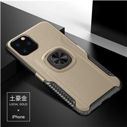 Knight Armor Anti Drop PC + Silicone Invisible Ring Holder Phone Cover for iPhone 11 Pro Max (6.5 inch) - Champagne