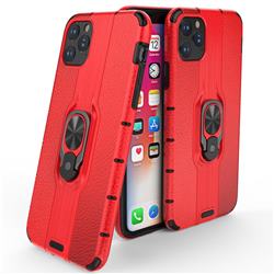 Alita Battle Angel Armor Metal Ring Grip Shockproof Dual Layer Rugged Hard Cover for iPhone 11 Pro Max (6.5 inch) - Red