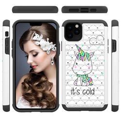 Tiny Unicorn Studded Rhinestone Bling Diamond Shock Absorbing Hybrid Defender Rugged Phone Case Cover for iPhone 11 Pro Max (6.5 inch)