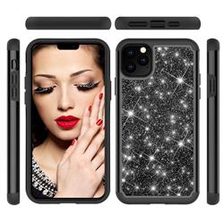 Glitter Rhinestone Bling Shock Absorbing Hybrid Defender Rugged Phone Case Cover for iPhone 11 Pro Max (6.5 inch) - Black