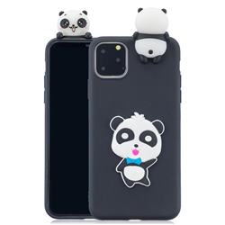Red Bow Panda Soft 3D Climbing Doll Soft Case for iPhone 11 Pro Max (6.5 inch)