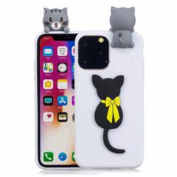 Little Black Cat Soft 3D Climbing Doll Soft Case for iPhone 11 Pro Max (6.5 inch)