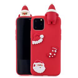Red Santa Claus Christmas Xmax Soft 3D Silicone Case for iPhone 11 Pro Max (6.5 inch)