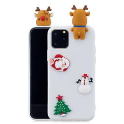 White Elk Christmas Xmax Soft 3D Silicone Case for iPhone 11 Pro Max (6.5 inch)