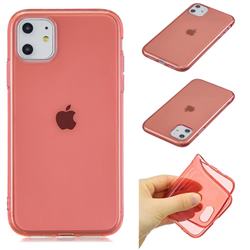Transparent Jelly Mobile Phone Case for iPhone 11 Pro Max (6.5 inch) - Red