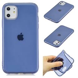 Transparent Jelly Mobile Phone Case for iPhone 11 Pro Max (6.5 inch) - Dark Blue