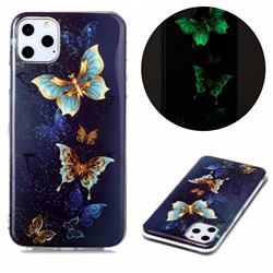 Golden Butterflies Noctilucent Soft TPU Back Cover for iPhone 11 Pro Max (6.5 inch)