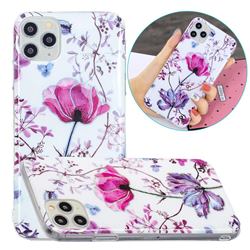 Magnolia Painted Galvanized Electroplating Soft Phone Case Cover for iPhone 11 Pro Max (6.5 inch)