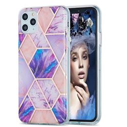 Purple Dream Marble Pattern Galvanized Electroplating Protective Case Cover for iPhone 11 Pro Max (6.5 inch)