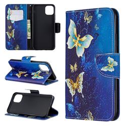 Golden Butterflies Leather Wallet Case for iPhone 11 Pro Max