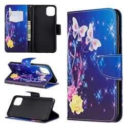 Yellow Flower Butterfly Leather Wallet Case for iPhone 11 Pro Max