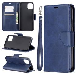 Classic Sheepskin PU Leather Phone Wallet Case for iPhone 11 Pro Max (6.5 inch) - Blue