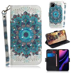 Peacock Mandala 3D Painted Leather Wallet Phone Case for iPhone 11 Pro Max (6.5 inch)
