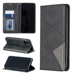 Prismatic Slim Magnetic Sucking Stitching Wallet Flip Cover for iPhone 11 Pro Max (6.5 inch) - Black