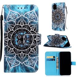 Underwater Mandala Matte Leather Wallet Phone Case for iPhone 11 Pro Max (6.5 inch)
