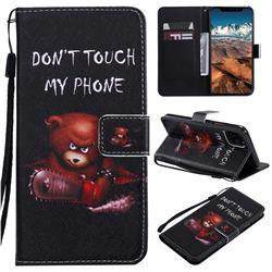 Angry Bear PU Leather Wallet Case for iPhone 11 Pro Max (6.5 inch)