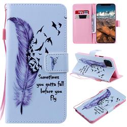 Feather Birds PU Leather Wallet Case for iPhone 11 Pro Max (6.5 inch)