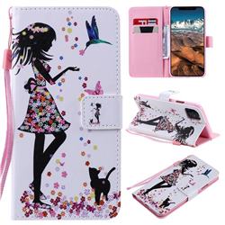Petals and Cats PU Leather Wallet Case for iPhone 11 Pro Max (6.5 inch)