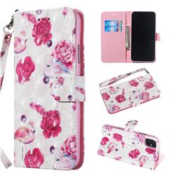 Flamingo 3D Painted Leather Wallet Phone Case for iPhone 11 Pro Max (6.5 inch)