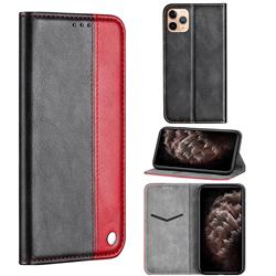 Classic Business Ultra Slim Magnetic Sucking Stitching Flip Cover for iPhone 11 Pro Max (6.5 inch) - Red