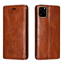 Retro Slim Magnetic Crazy Horse PU Leather Wallet Case for iPhone 11 Pro Max (6.5 inch) - Brown
