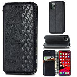 Ultra Slim Fashion Business Card Magnetic Automatic Suction Leather Flip Cover for iPhone 11 Pro Max (6.5 inch) - Black