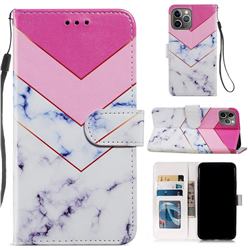 Smoke Marble Smooth Leather Phone Wallet Case for iPhone 11 Pro Max (6.5 inch)