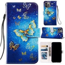 Phnom Penh Butterfly Smooth Leather Phone Wallet Case for iPhone 11 Pro Max (6.5 inch)