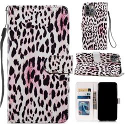 Leopard Smooth Leather Phone Wallet Case for iPhone 11 Pro Max (6.5 inch)