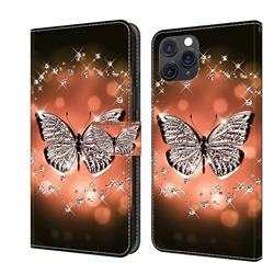 Crystal Butterfly Crystal PU Leather Protective Wallet Case Cover for iPhone 11 Pro Max (6.5 inch)