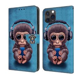 Cute Orangutan Crystal PU Leather Protective Wallet Case Cover for iPhone 11 Pro Max (6.5 inch)