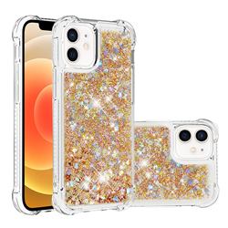 Dynamic Liquid Glitter Sand Quicksand TPU Case for iPhone 12 mini (5.4 inch) - Rose Gold Love Heart
